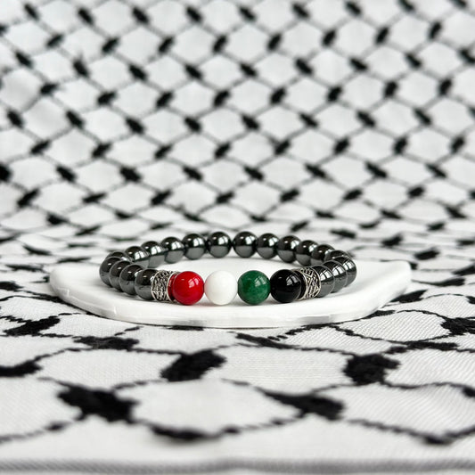 Hematite Solidarity With Palestine Bracelet
