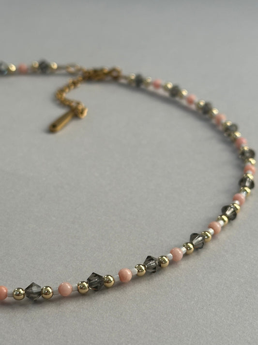 Dainty Coral Mix Necklace (Gold Filled Beads)